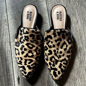 Bleecker & Bond Leopard Print Mules